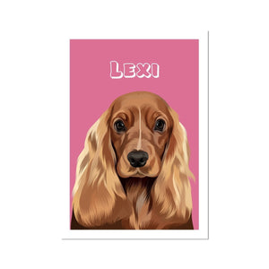 Modern: Custom One Pet Portrait (Half Body) - Paw & Glory - Dog Portraits - Pet Portraits