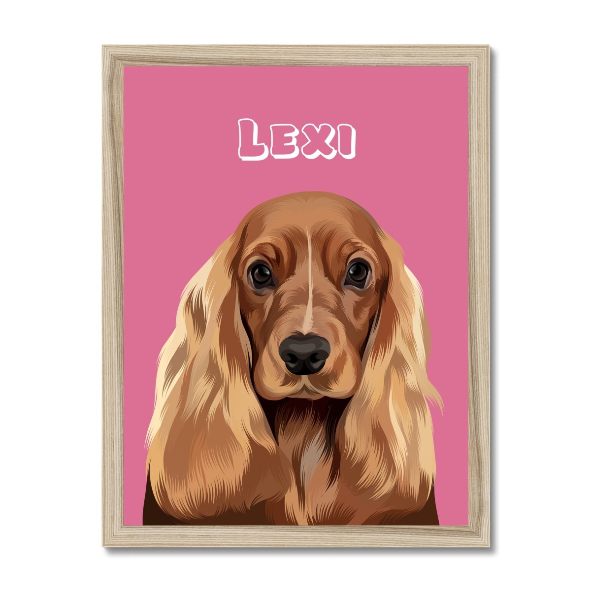 Modern: Custom One Pet Portrait (Half Body) - Paw & Glory - Dog Portraits - Pet Portraits