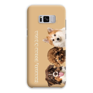 Modern: Custom Three Pet Phone Case (Half Body) - Paw & Glory - Dog Portraits - Pet Portraits
