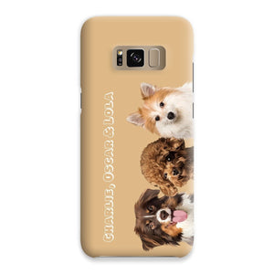 Modern: Custom Three Pet Phone Case (Half Body) - Paw & Glory - Dog Portraits - Pet Portraits
