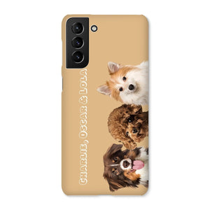 Modern: Custom Three Pet Phone Case (Half Body) - Paw & Glory - Dog Portraits - Pet Portraits