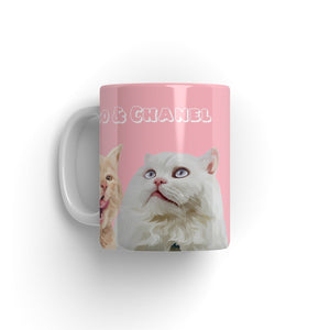 Modern: Custom Two Pet Coffee Mug (Half Body) - Paw & Glory - Dog Portraits - Pet Portraits