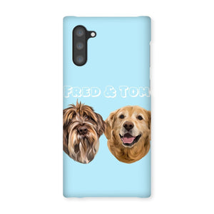 Modern: Custom Two Pet Phone Case - Paw & Glory - Dog Portraits - Pet Portraits