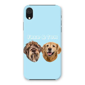 Modern: Custom Two Pet Phone Case - Paw & Glory - Dog Portraits - Pet Portraits