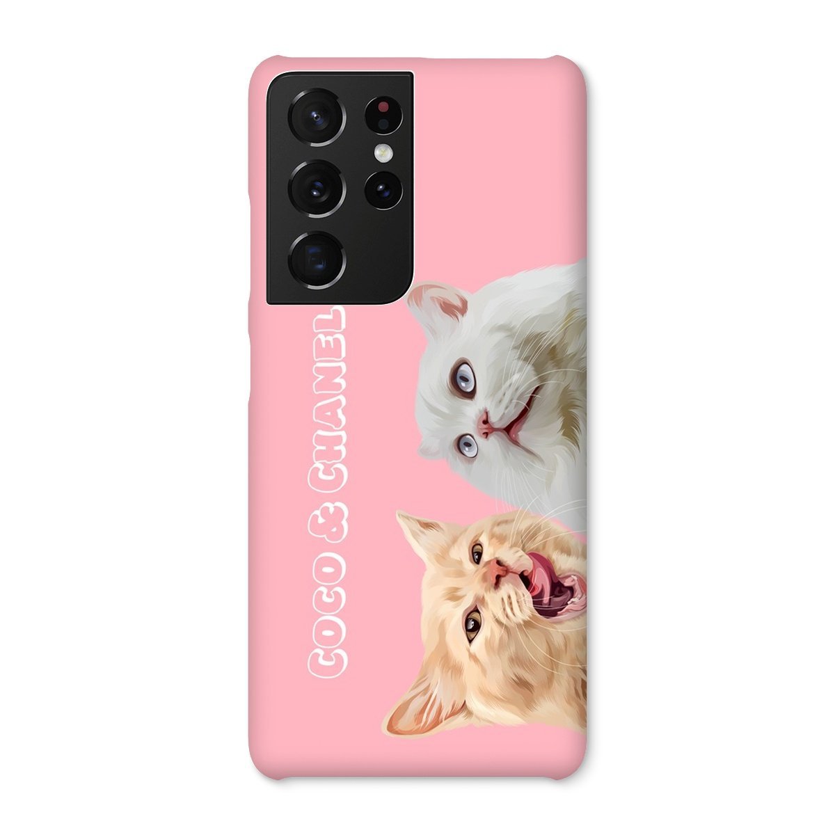 Modern: Custom Two Pet Phone Case (Half Body) - Paw & Glory - Dog Portraits - Pet Portraits