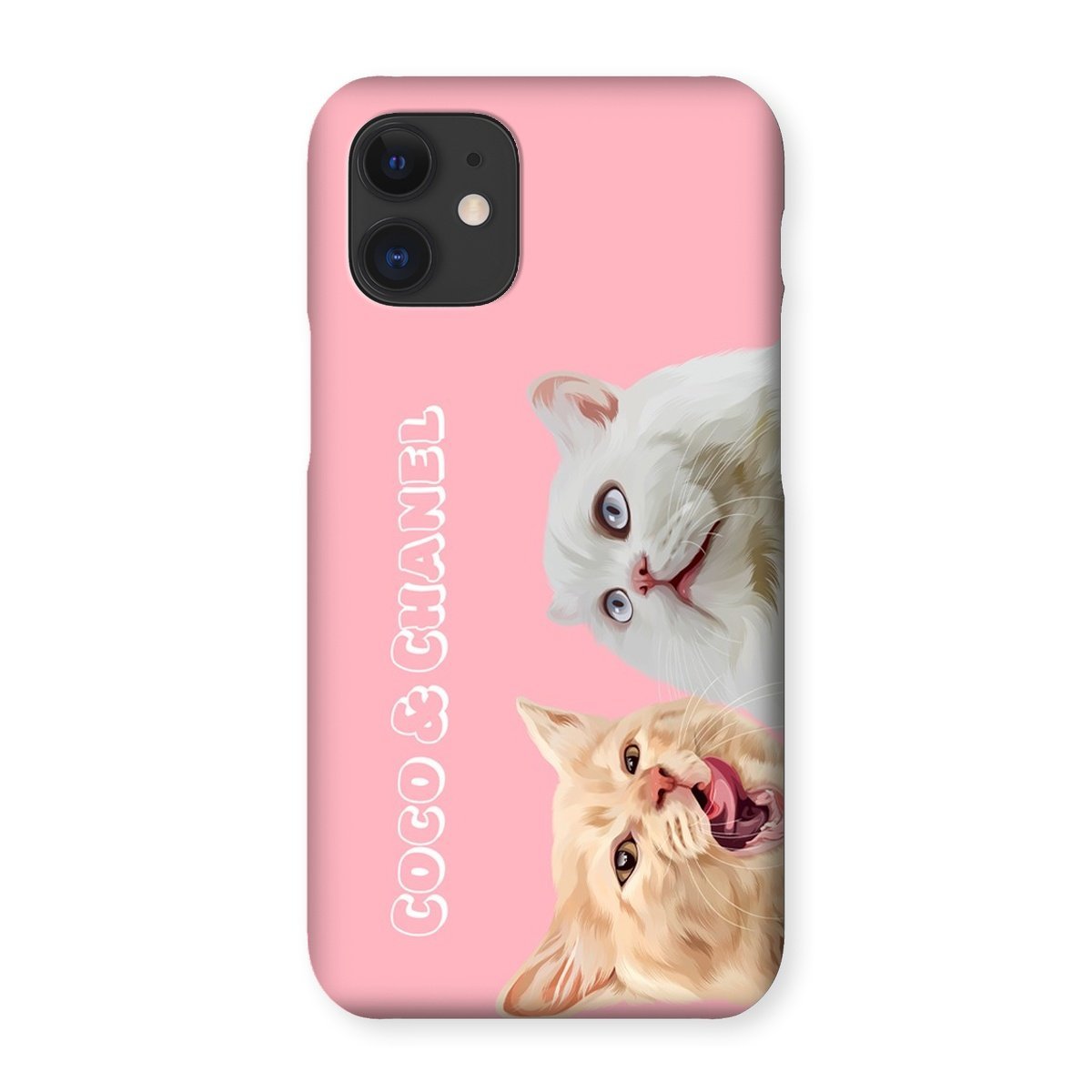 Modern: Custom Two Pet Phone Case (Half Body) - Paw & Glory - Dog Portraits - Pet Portraits