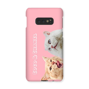 Modern: Custom Two Pet Phone Case (Half Body) - Paw & Glory - Dog Portraits - Pet Portraits
