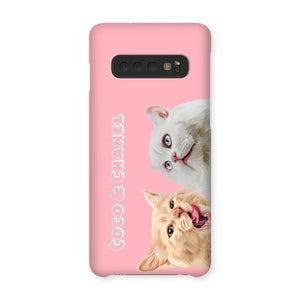 Modern: Custom Two Pet Phone Case (Half Body) - Paw & Glory - Dog Portraits - Pet Portraits
