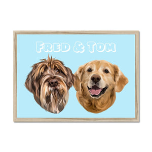 Modern: Custom Two Pet Portrait - Paw & Glory - Dog Portraits - Pet Portraits