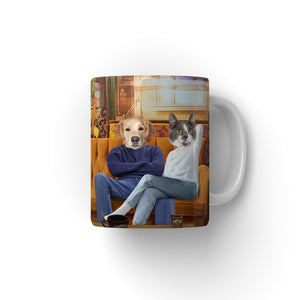 Monica & Chandler (Friends Inspired): Custom Pet Coffee Mug - Paw & Glory - Dog Portraits - Pet Portraits
