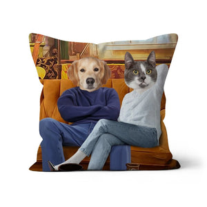 Monica & Chandler (Friends Inspired): Custom Pet Pillow - Paw & Glory - Dog Portraits - Pet Portraits
