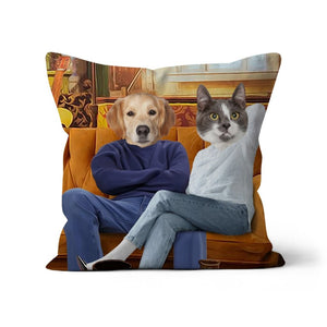 Monica & Chandler (Friends Inspired): Custom Pet Pillow - Paw & Glory - Dog Portraits - Pet Portraits