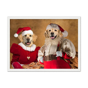 Mr & Mrs Claus: Custom Pet Portrait - Paw & Glory - Dog Portraits - Pet Portraits