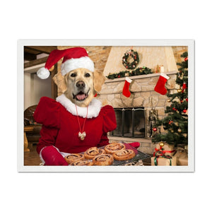 Mrs Claus: Custom Pet Portrait - Paw & Glory - Dog Portraits - Pet Portraits