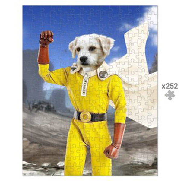 Anime Super Fighter Custom Pet Puzzle | Funny Pet Portrait | Paw & Glory