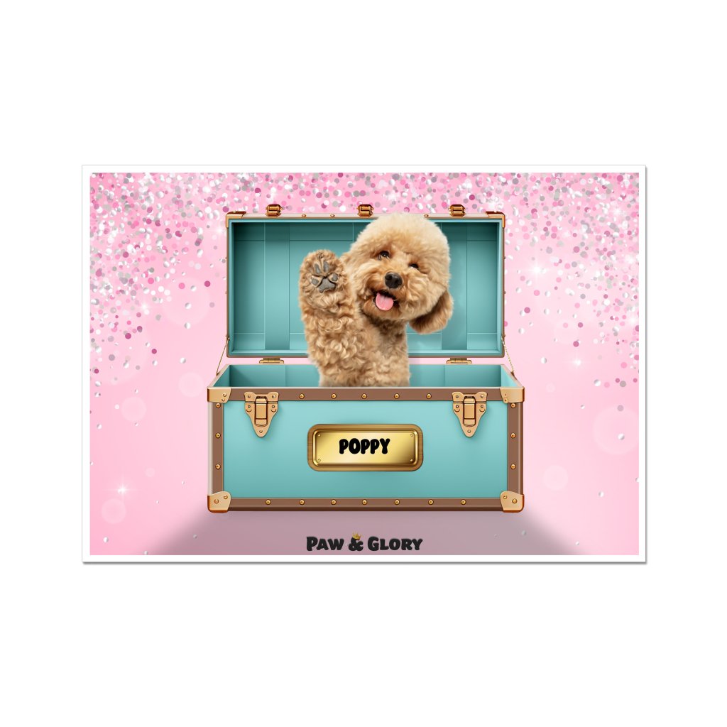 Paw - fany & Co. Luxury Trunk: Custom Pet Portrait - Paw & Glory - Dog Portraits - Pet Portraits