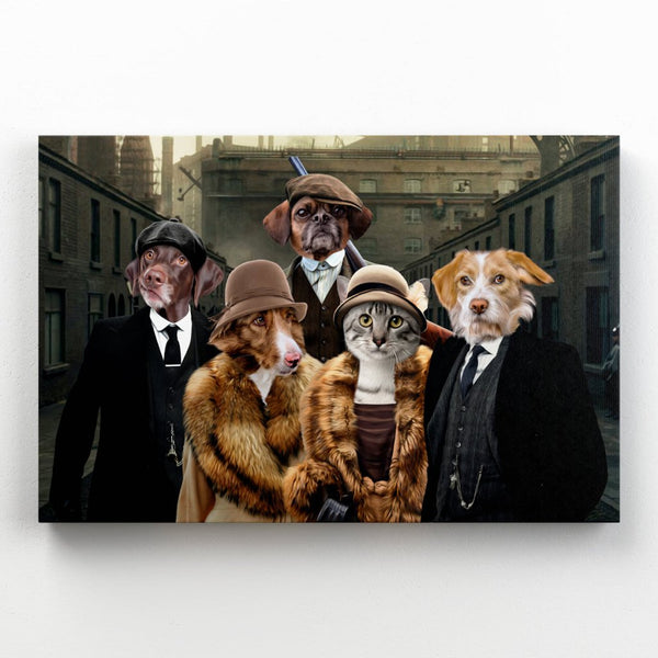 1920s Gangster Group Custom Pet Canvas | Custom Pet Canvas | Paw & Glory