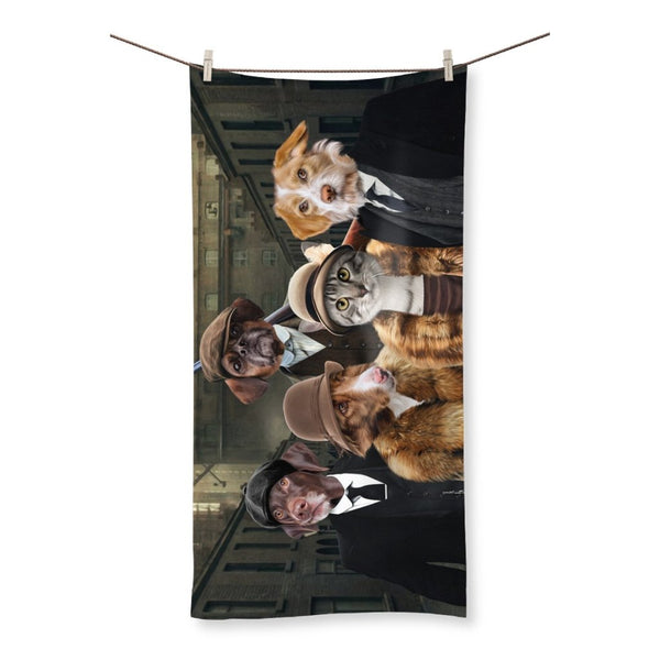 1920s Gangster Group Custom Pet Towel | Pet Lover Gift | Paw & Glory