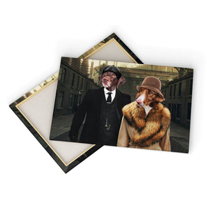 Peaky Blinders Male & Female: Custom Pet Canvas - Paw & Glory - Dog Portraits - Pet Portraits