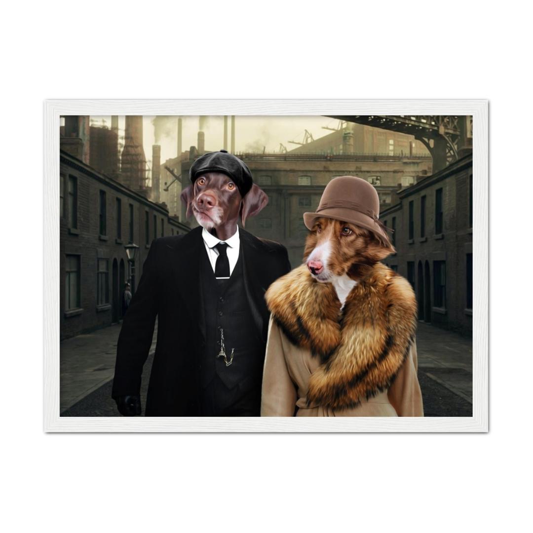Peaky Blinders Male & Female: Custom Pet Portrait - Paw & Glory - Dog Portraits - Pet Portraits