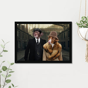 Peaky Blinders Male & Female: Custom Pet Portrait - Paw & Glory - Dog Portraits - Pet Portraits