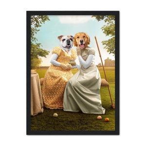 Penelope & Eloise (Bridgerton inspired): Custom Pet Portrait - Paw & Glory - Dog Portraits - Pet Portraits