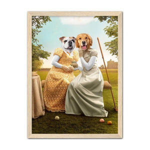 Penelope & Eloise (Bridgerton inspired): Custom Pet Portrait - Paw & Glory - Dog Portraits - Pet Portraits