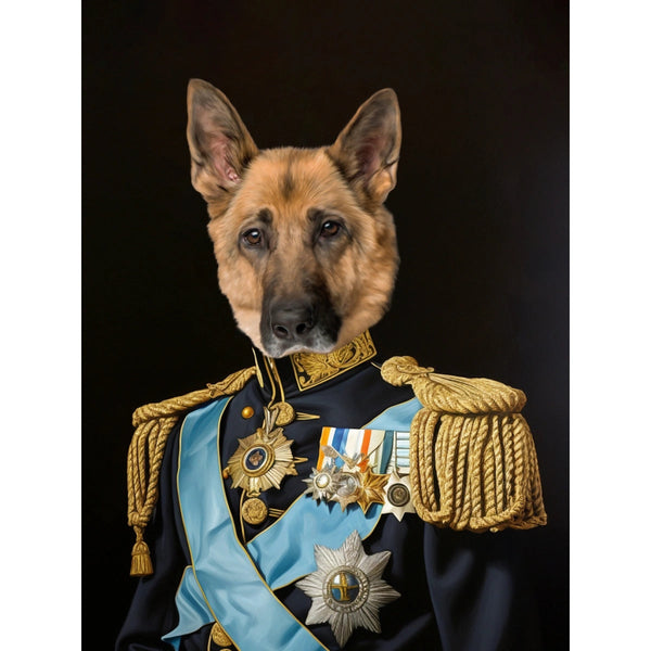 Petty Officer: Custom Digital Download Pet Portrait | royal pet portrait | Paw & Glory