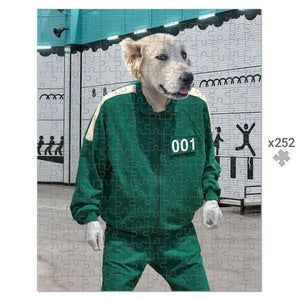 Player 101 (Squid Games Inspired): Custom Pet Puzzle - Paw & Glory - Dog Portraits - Pet Portraits