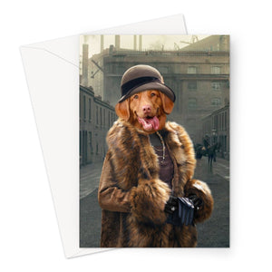 Polly (Peaky Blinders Inspired): Custom Pet Greeting Card - Paw & Glory - Dog Portraits - Pet Portraits