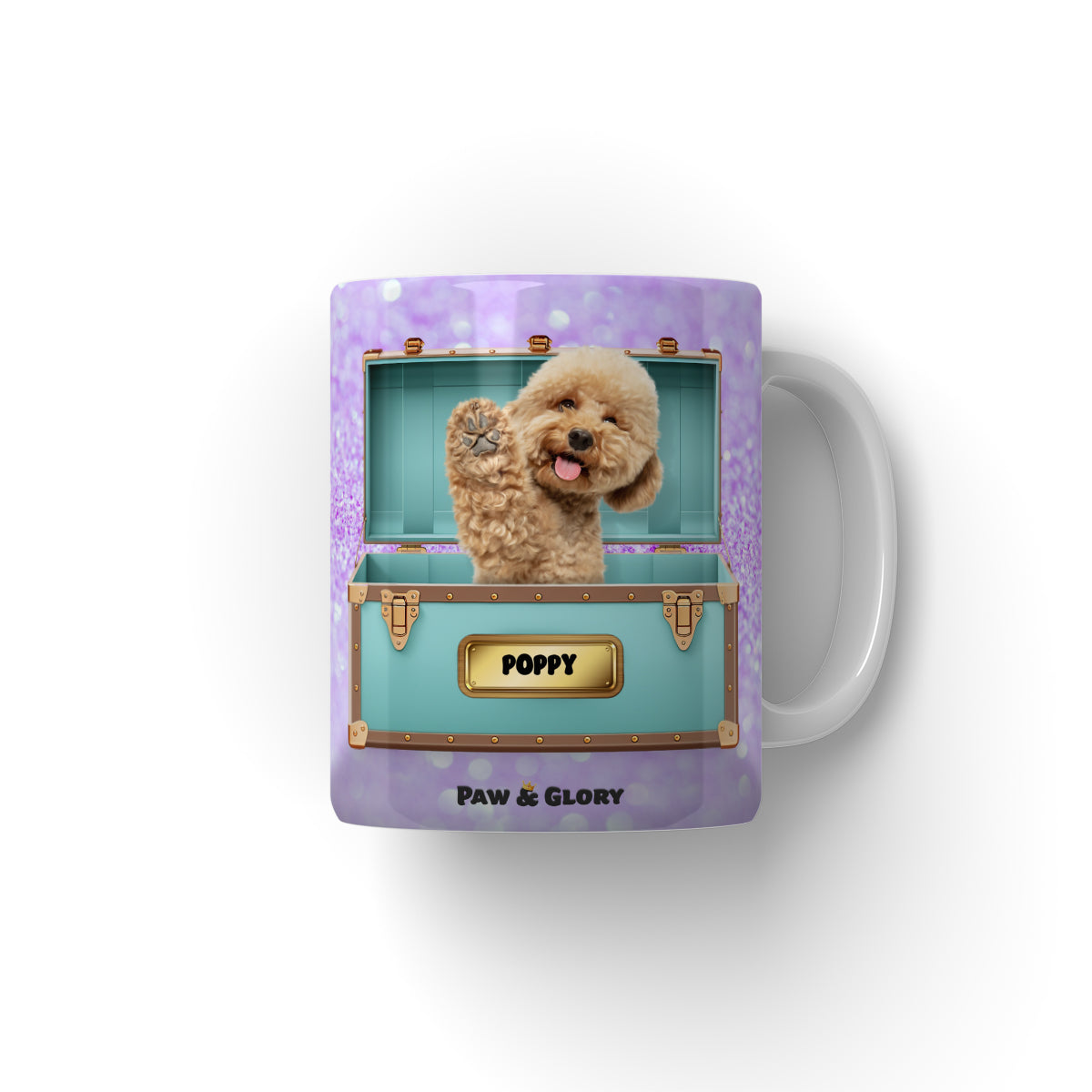 Paw-fany & Co. Luxury Trunk: Custom Pet Coffee Mug