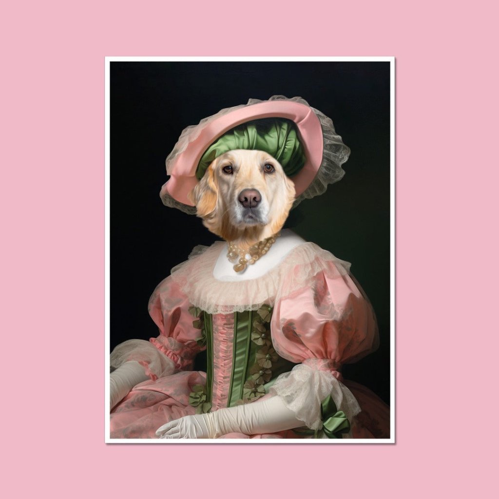Queen Consort: Custom Pet Poster | royal pet portrait | Paw & Glory