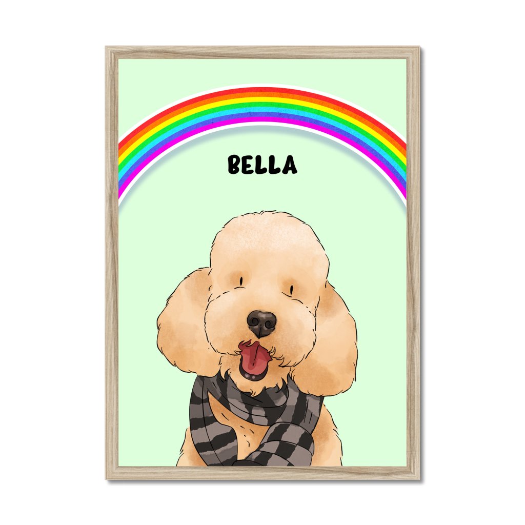Rainbow: Watercolour Pet Portrait - Paw & Glory - Dog Portraits - Pet Portraits