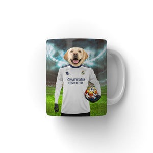Real Pawdrid Football Club: Custom Pet Coffee Mug - Paw & Glory - Dog Portraits - Pet Portraits