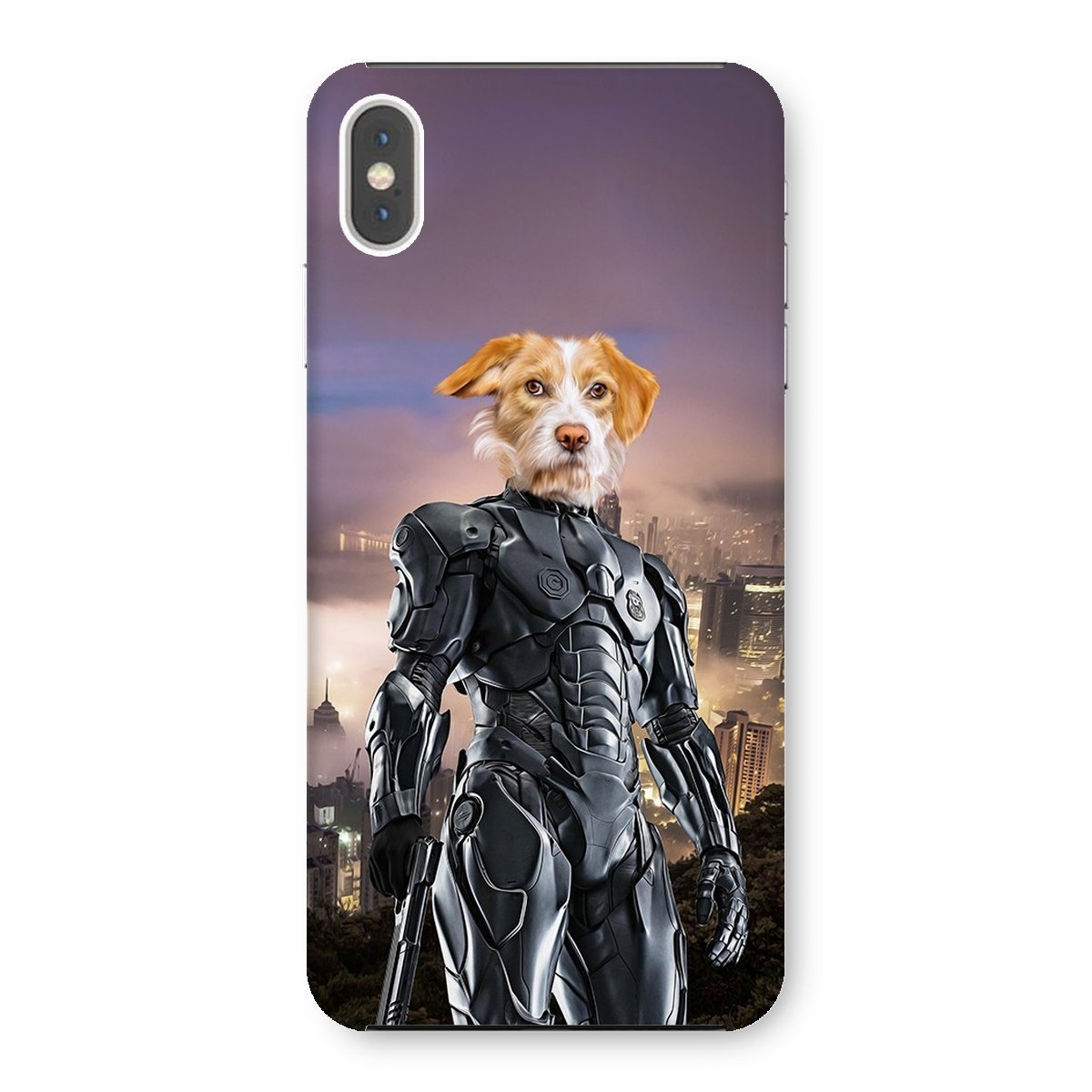 RoboPup (RoboCop Inspired): Custom Pet Phone Case - Paw & Glory - Dog Portraits - Pet Portraits