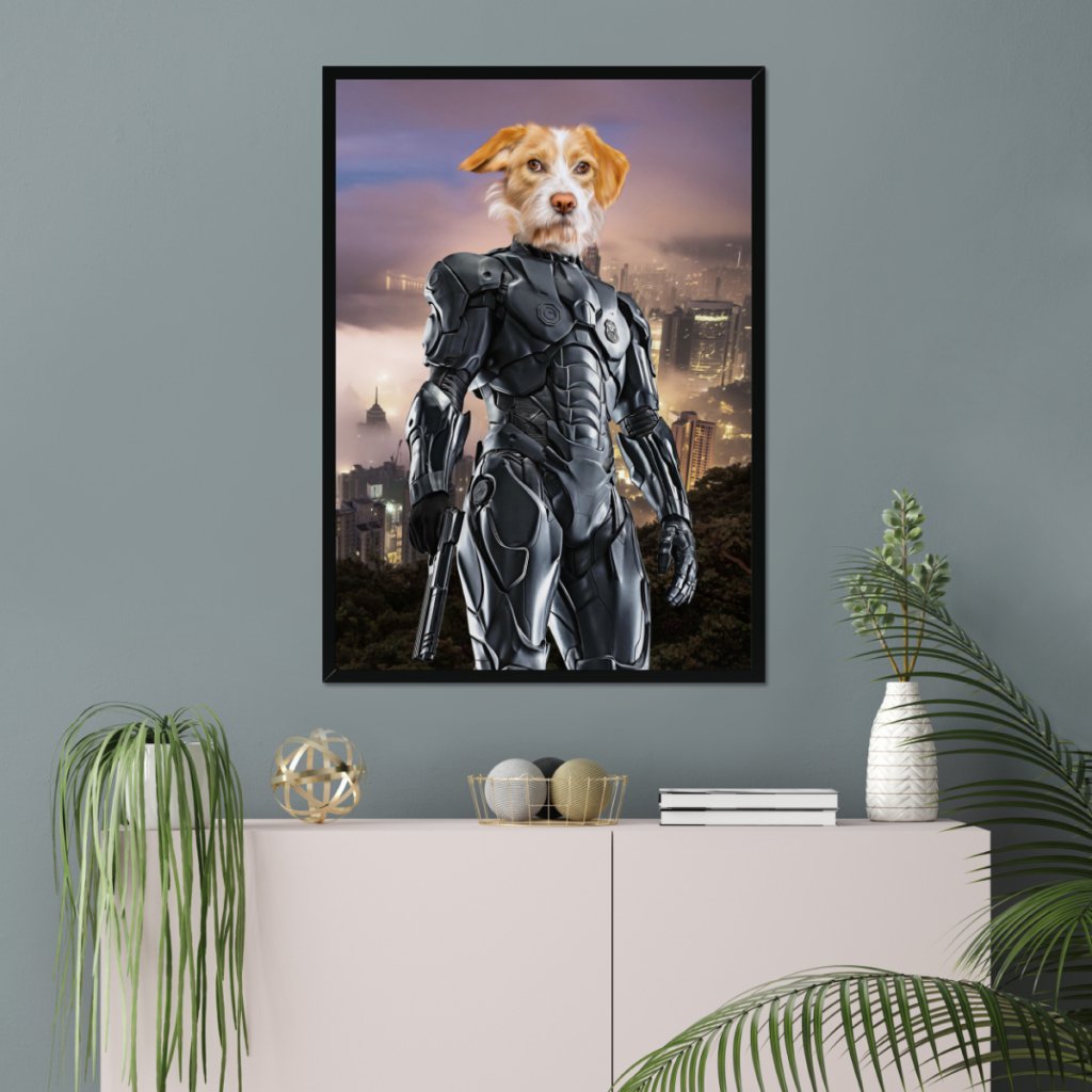 Cyber Officer Custom Pet Portrait | Paw & Glory