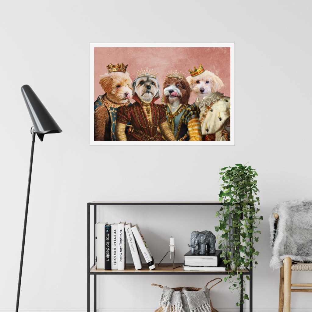Royal Pops & Princesses: Custom Pet Poster | royal pet portrait | Paw & Glory