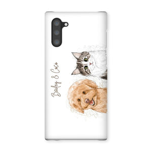 Scribble: Custom Two Pet Phone Case - Paw & Glory - Dog Portraits - Pet Portraits