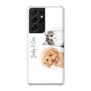 Scribble: Custom Two Pet Phone Case - Paw & Glory - Dog Portraits - Pet Portraits