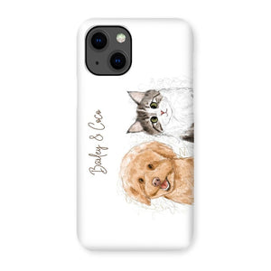 Scribble: Custom Two Pet Phone Case - Paw & Glory - Dog Portraits - Pet Portraits