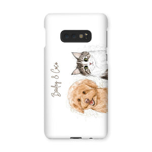 Scribble: Custom Two Pet Phone Case - Paw & Glory - Dog Portraits - Pet Portraits