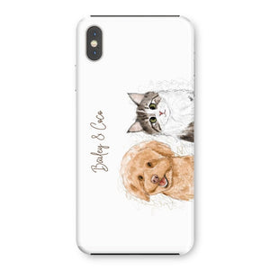 Scribble: Custom Two Pet Phone Case - Paw & Glory - Dog Portraits - Pet Portraits