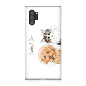 Scribble: Custom Two Pet Phone Case - Paw & Glory - Dog Portraits - Pet Portraits