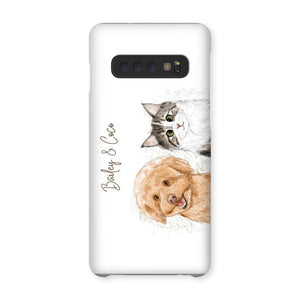 Scribble: Custom Two Pet Phone Case - Paw & Glory - Dog Portraits - Pet Portraits