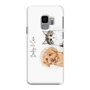 Scribble: Custom Two Pet Phone Case - Paw & Glory - Dog Portraits - Pet Portraits