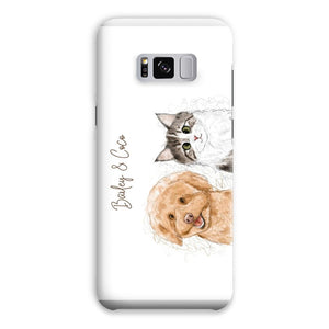 Scribble: Custom Two Pet Phone Case - Paw & Glory - Dog Portraits - Pet Portraits