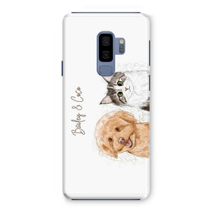 Scribble: Custom Two Pet Phone Case - Paw & Glory - Dog Portraits - Pet Portraits
