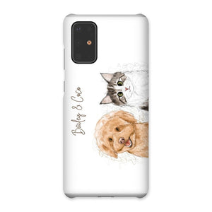 Scribble: Custom Two Pet Phone Case - Paw & Glory - Dog Portraits - Pet Portraits