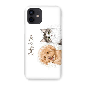 Scribble: Custom Two Pet Phone Case - Paw & Glory - Dog Portraits - Pet Portraits