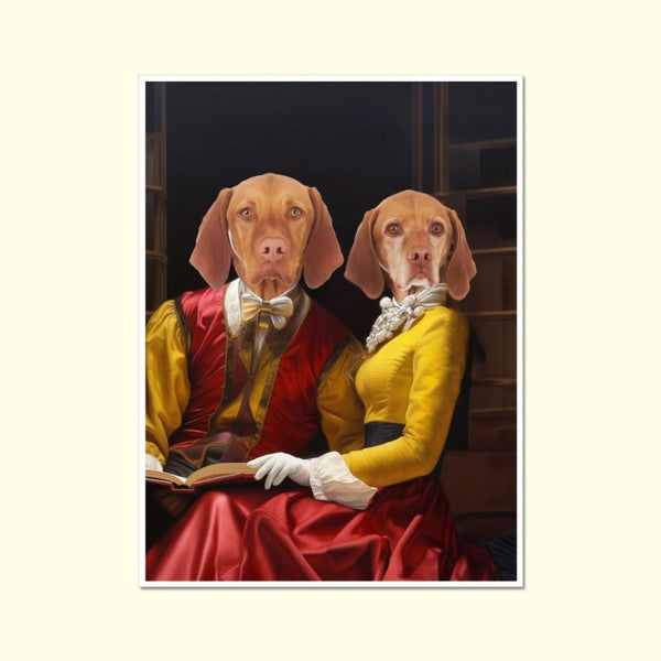 Shakespeare Couple: Custom Pet Poster | royal pet portrait | Paw & Glory